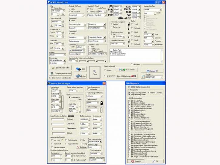 USB KABEL + SOFTWARE Bordcomputer 451