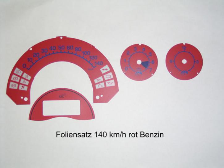 FOLIENSET Tacho/Uhr/DZM rot