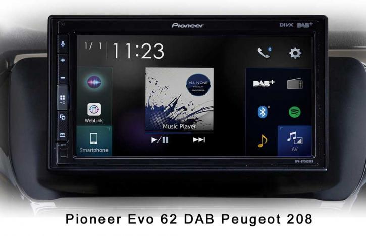 PIONEER SPH-EVO 62 DAB-Peugeot 208