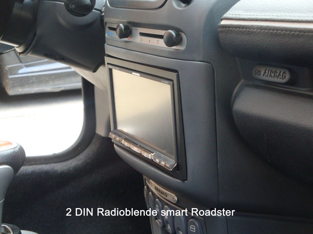 Mascherina Radio 1 DIN Blu Per Smart Fortwo C450 E A450 – Adatta Per Modelli 1998–2007